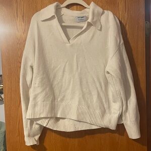Old Navy Women's Polo Cream Sweater